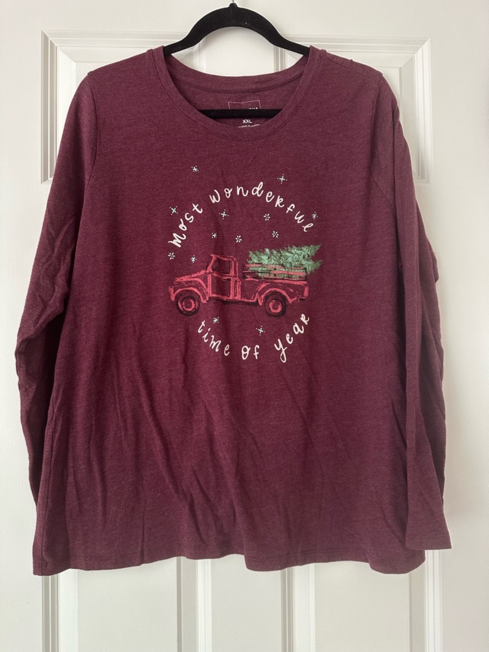 Sonoma Maroon Long-Sleeve Holiday Truck Graphic Tee